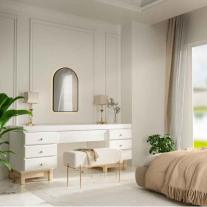 GAUDI BLACK 80, OGLINDA SEMI-OVALA, AMBIENTAL LIGHT, TOUCH, DIMMER, DEZABURIRE, 3 CULORI, RAMA NEAGRA, 50XH80X3.5CM, HF18-B-80